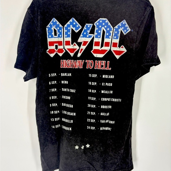 AC/DC "Highway to Hell" Black/Gray T-Shirt Size M - America Concert Tee - Picture 2 of 4